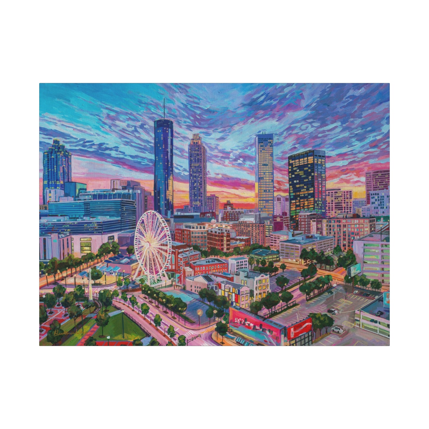 Atlanta Sunset—Matte Canvas, Stretched, 1.25"