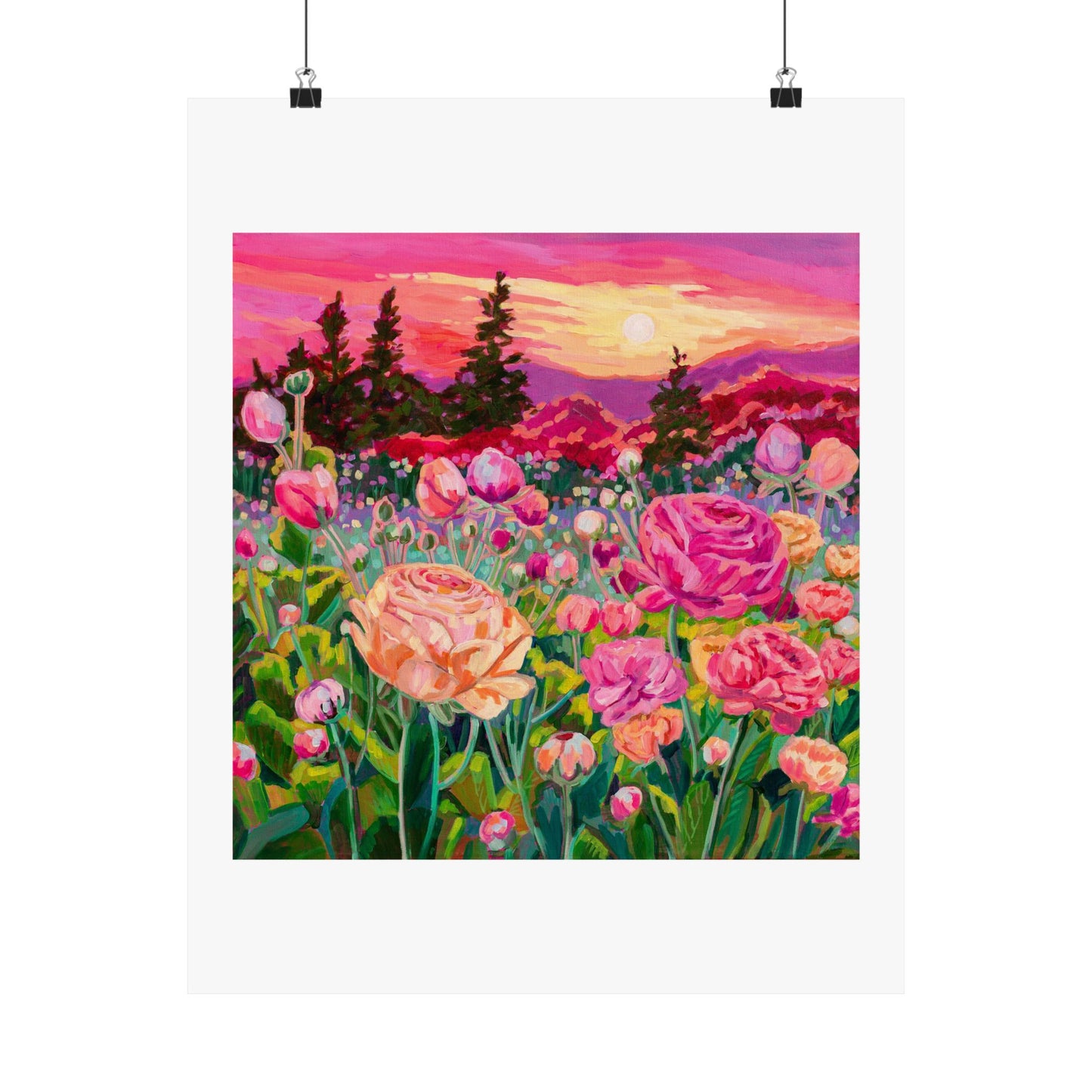 Wonder garden series- Ranunculus— Matte Paper Poster Reproduction