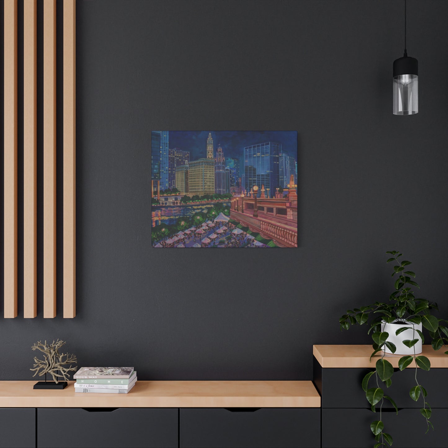 Riverwalk Chicago at Michigan Ave—Matte Canvas, Stretched, 1.25"