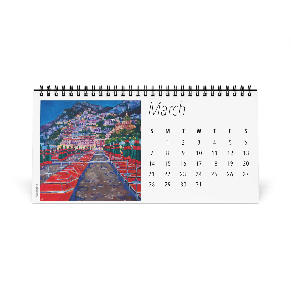 Seaside Italy- Amalfi Coast 2027 Desktop Calendar