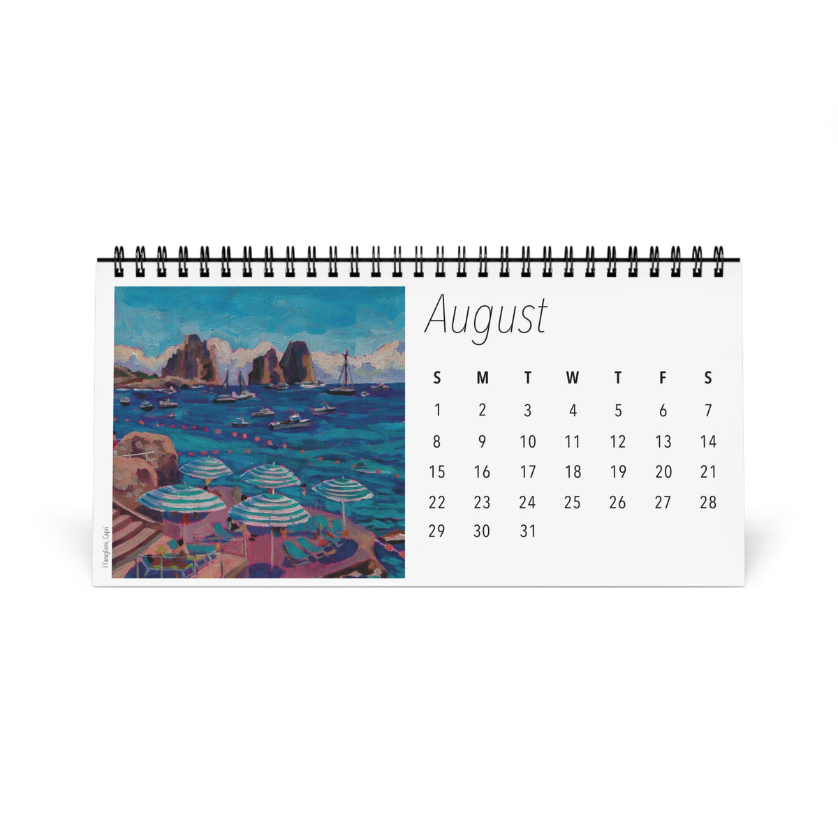 Seaside Italy- Amalfi Coast 2027 Desktop Calendar