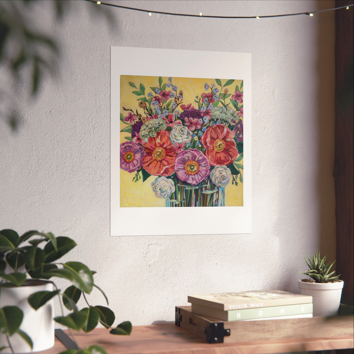Bright Hibiscus Blooms— Matte Paper Poster Reproduction