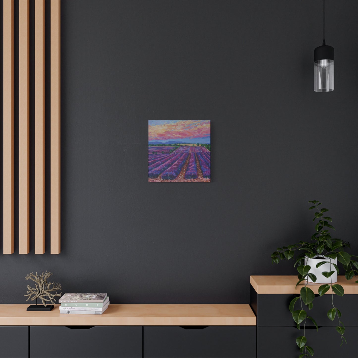 Lavender field at Sunset —Matte Canvas, Stretched, 1.25"