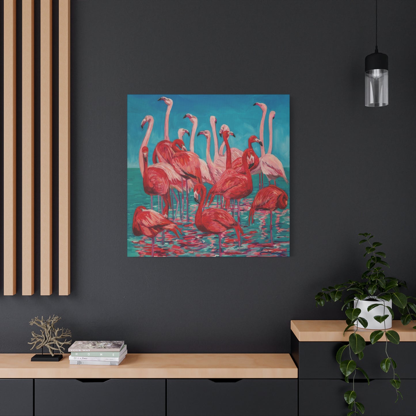 Flamboyance of Flamingos—Matte Canvas, Stretched, 1.25"