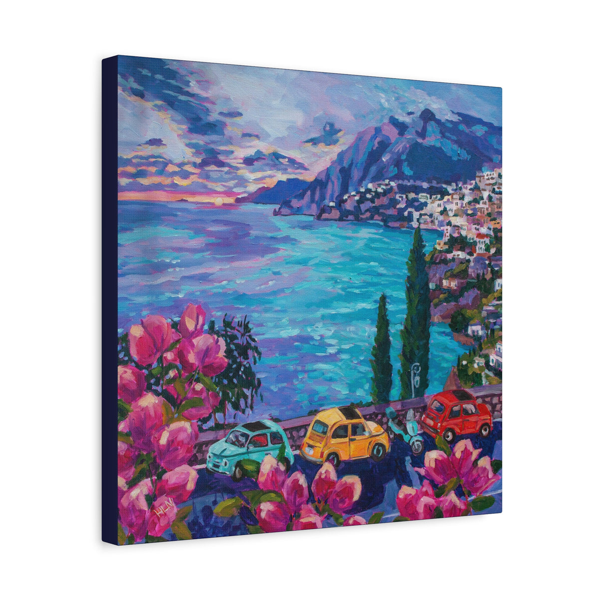 Fiats at Arienzo, Positano —Matte Canvas, Stretched, 1.25"