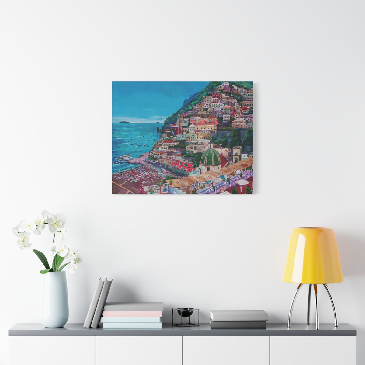 Summer in Positano, Italy— Gallery Wrapped Canvas Reproduction