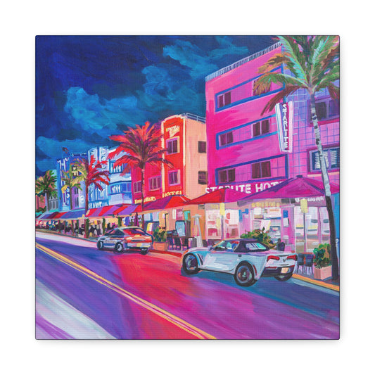 Starlite Hotel- South Beach Miami —Matte Canvas, Stretched, 1.25"