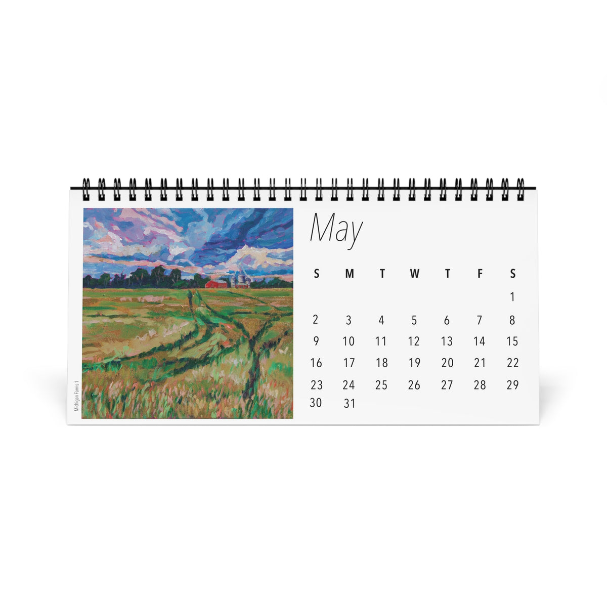 Fields and Farmland  2027 Desktop Calendar