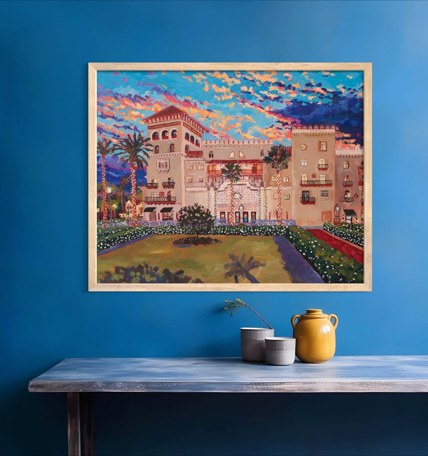 Casa Monica at Dusk St Augustine Original Painting