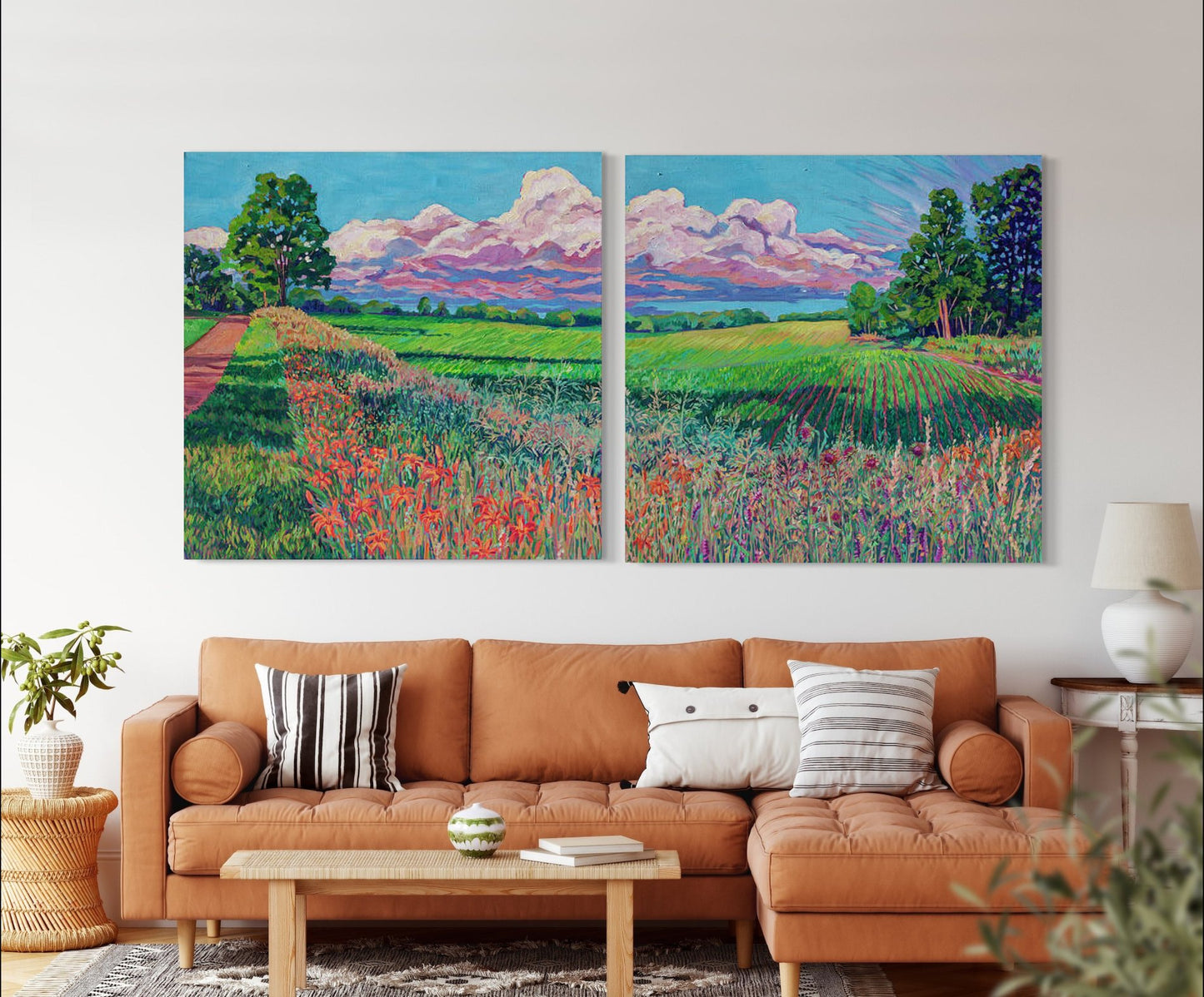 Heartland Panoramic Diptych original painting