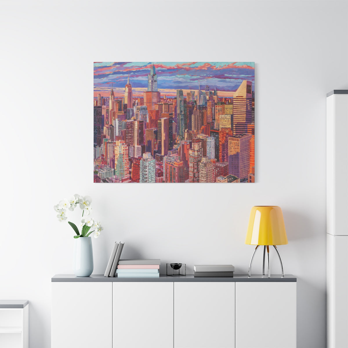 Midtown Manhattan Sunrise-right panel—Matte Canvas, Stretched, 1.25"