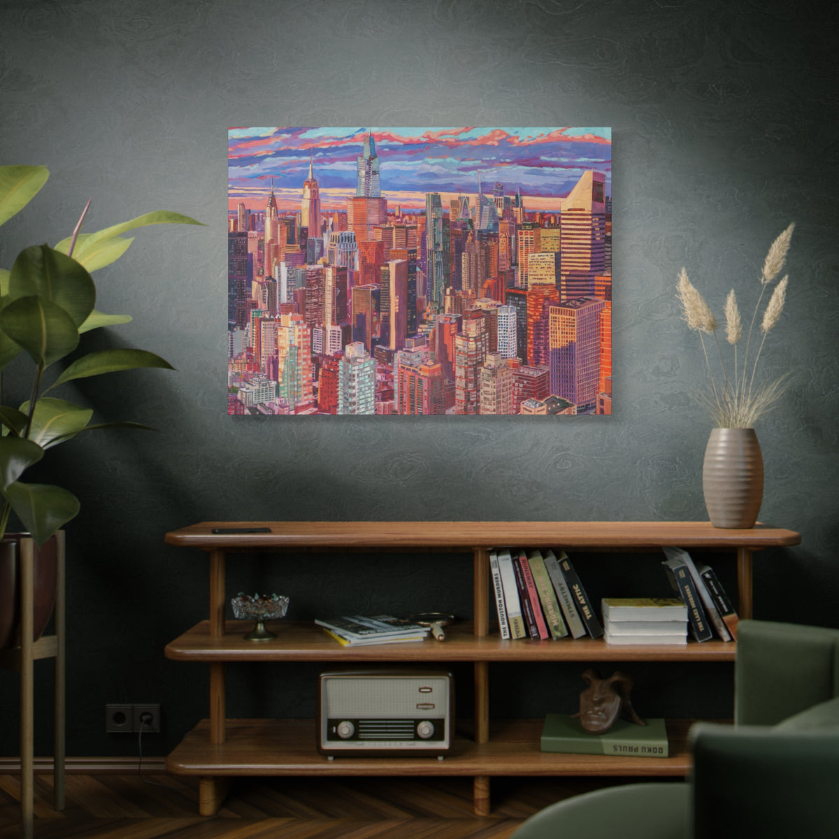 Midtown Manhattan Sunrise-right panel—Matte Canvas, Stretched, 1.25"