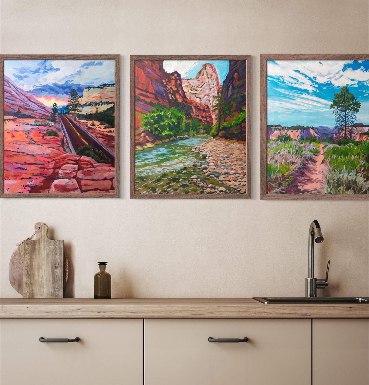 The Narrows, Zion original painting