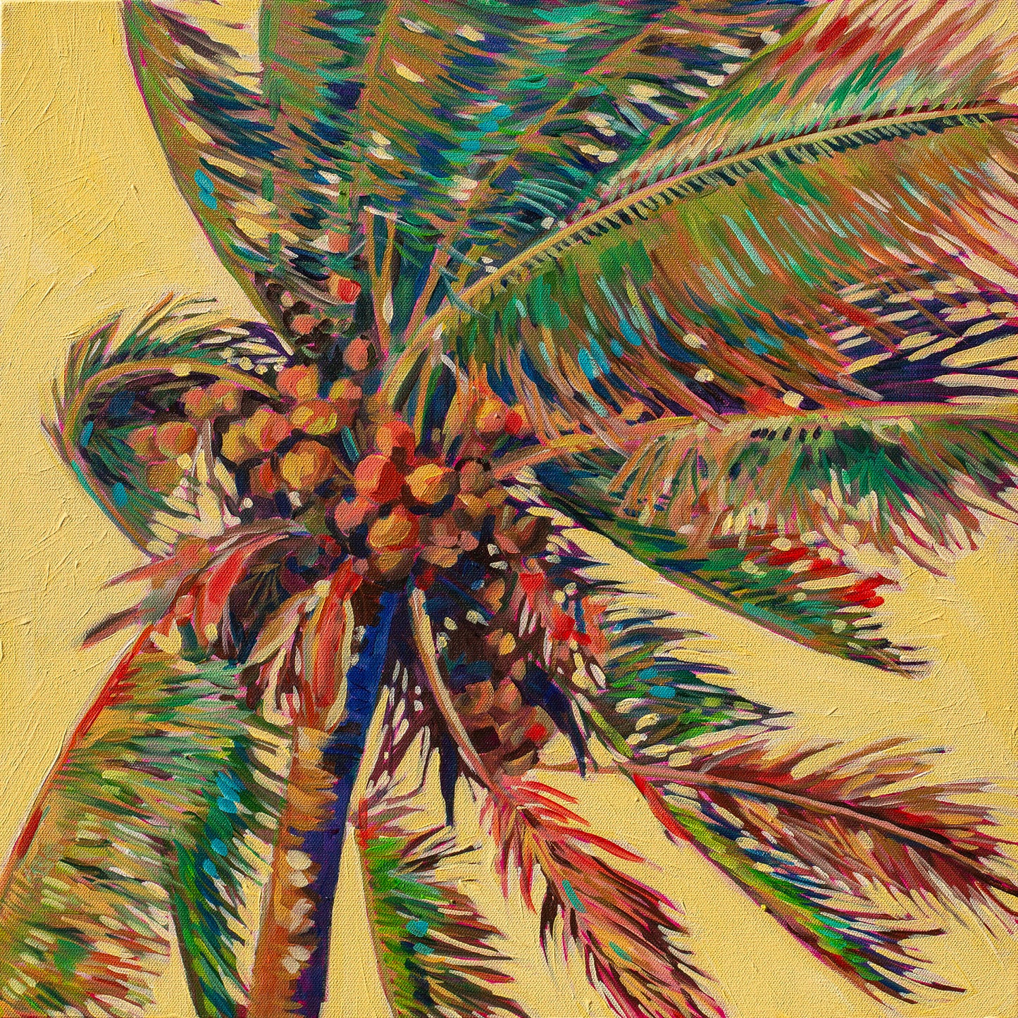 Palm detail #16 (Coconut tree) original painting