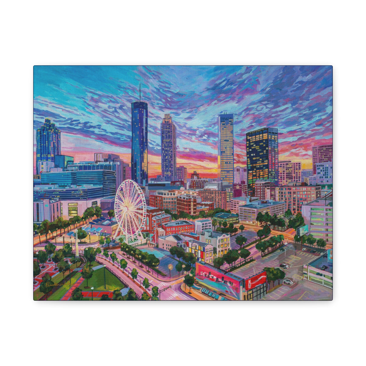 Atlanta Sunset— Gallery Wrapped Canvas Reproduction