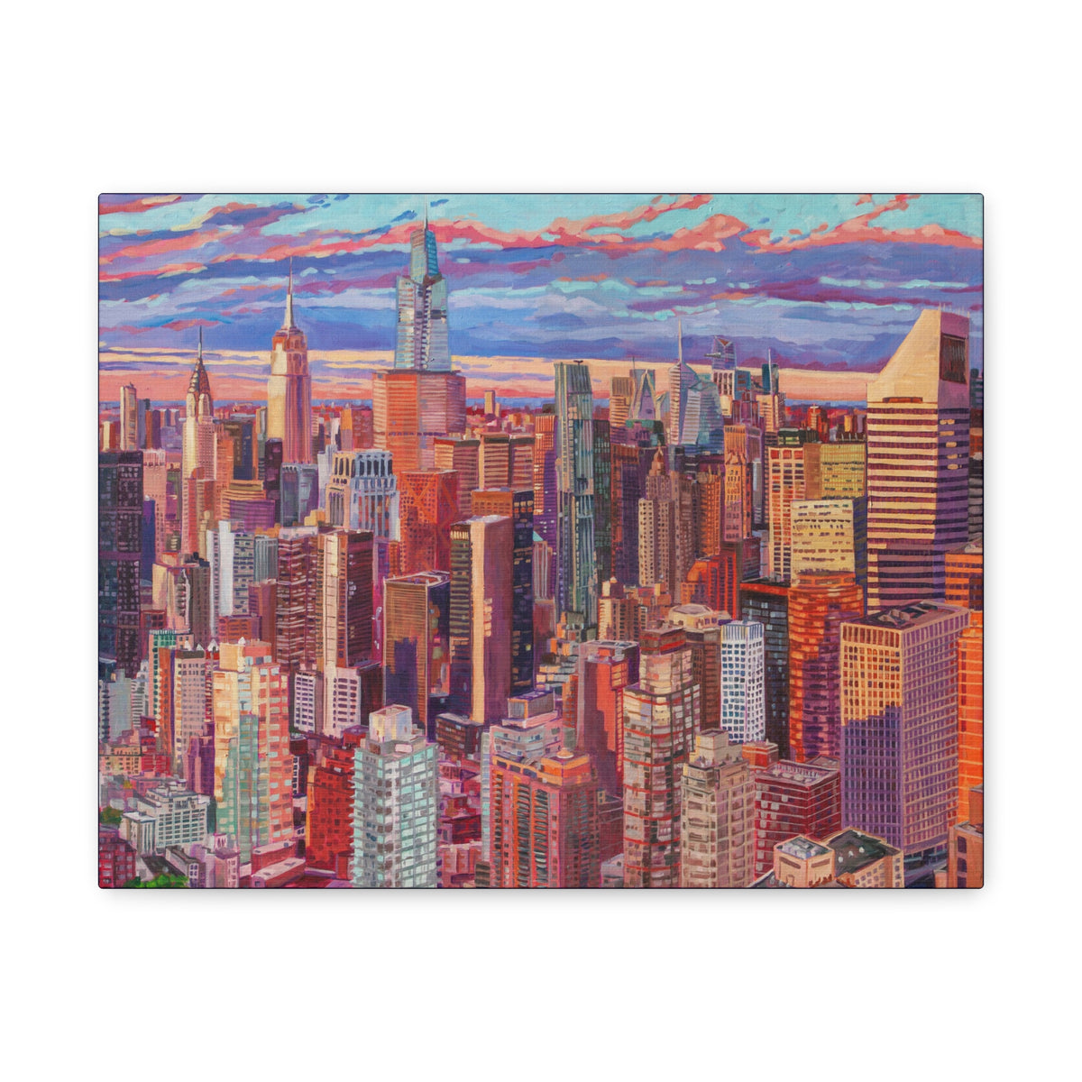Midtown Manhattan Sunrise-right panel—Matte Canvas, Stretched, 1.25"