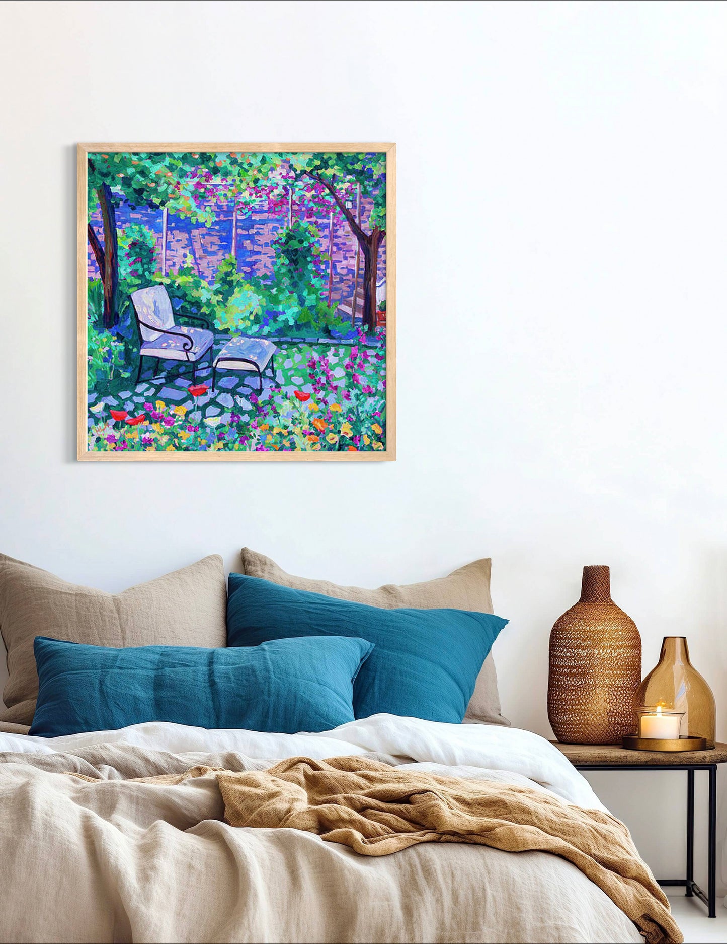 Cultivating Well Being Positano Italy original painting