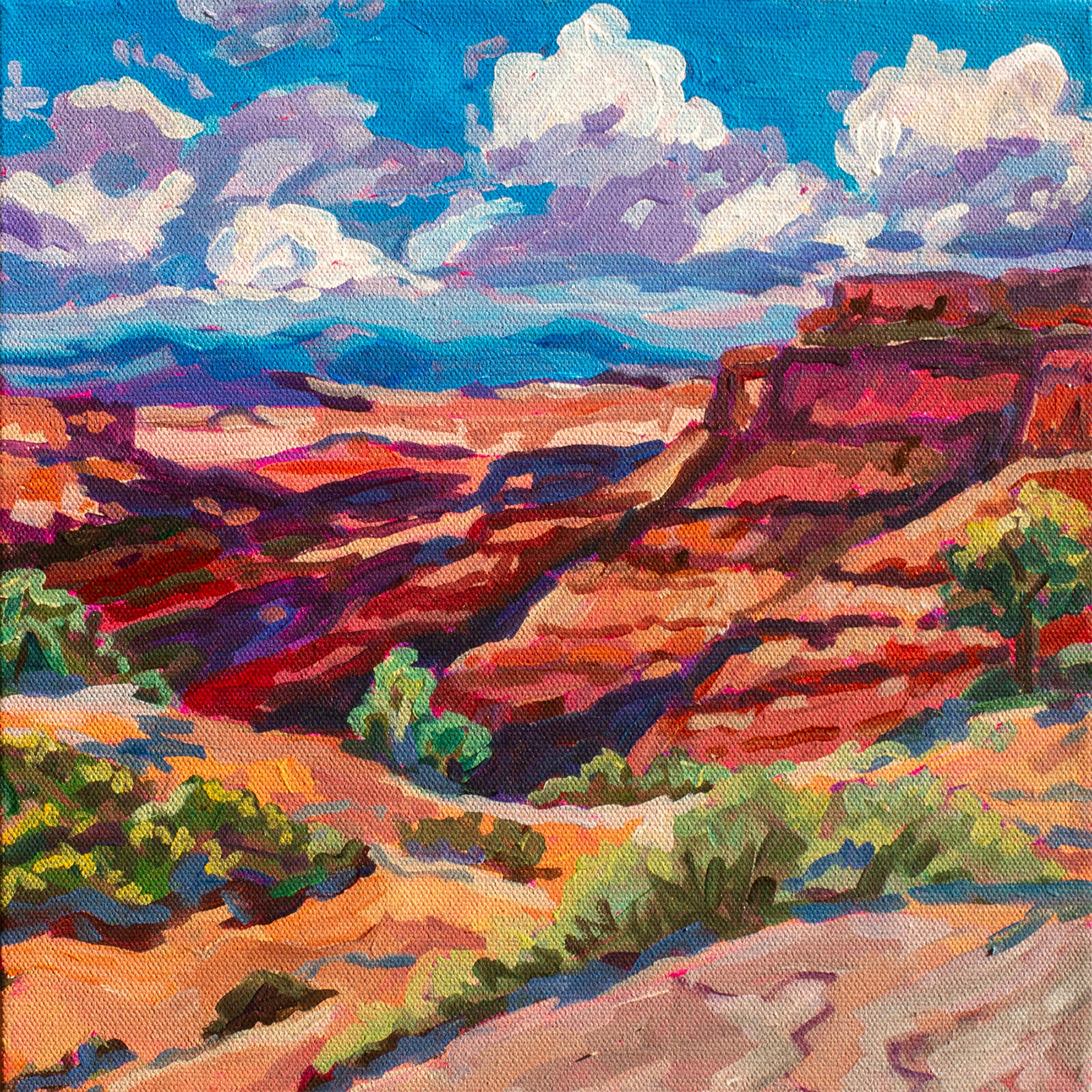 Canyonlands National Park overlook at Island in the Sky modern impressionist painting