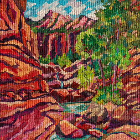 HIdden hike painting of Zion National Park.