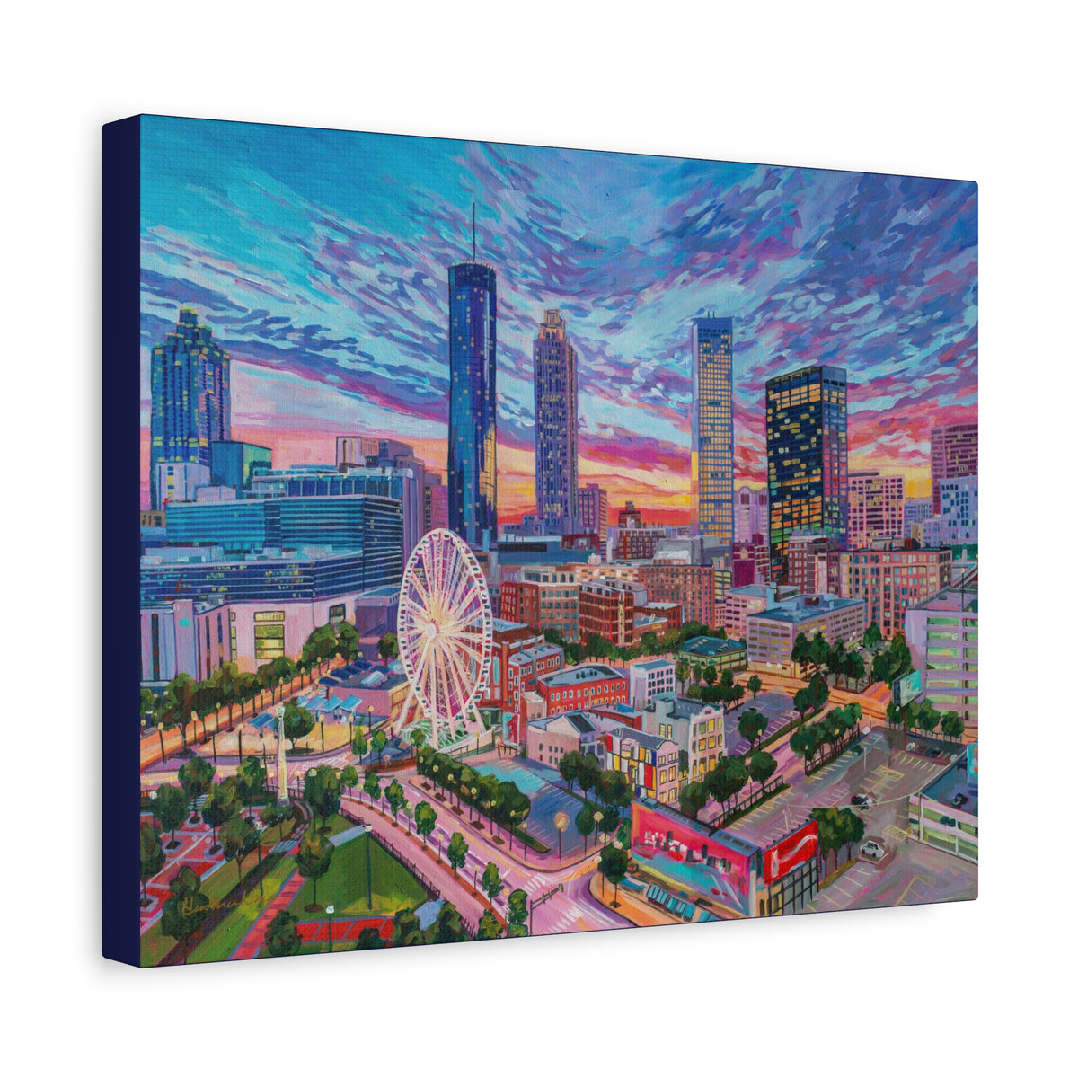 Atlanta Sunset— Gallery Wrapped Canvas Reproduction