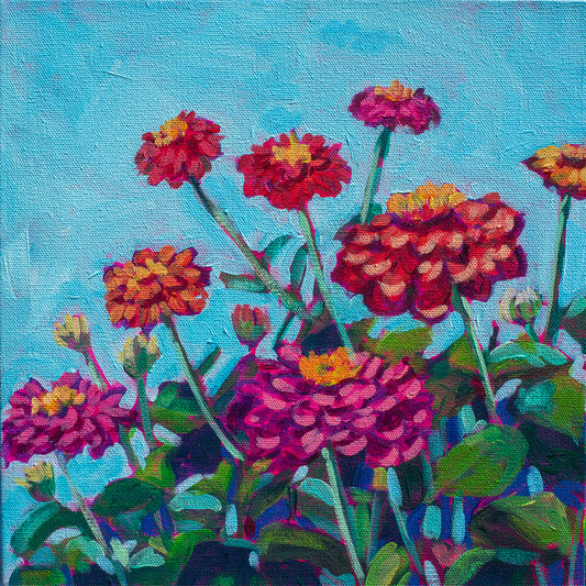 Happy Zinnias