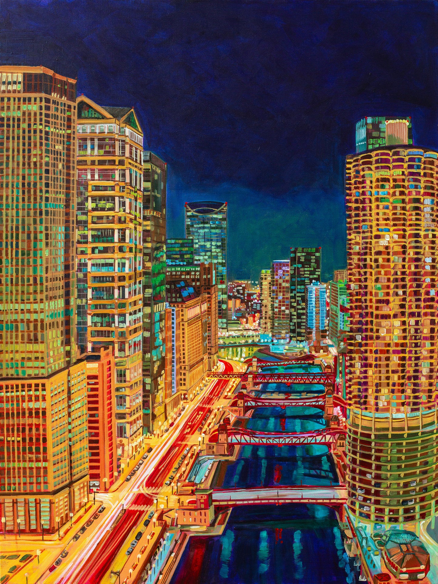 Nightfall in the Loop-Chicago
