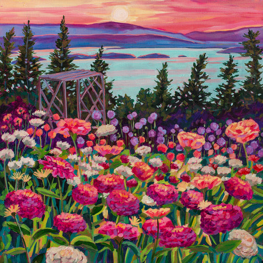 Wonder garden series- Zinnias in the Mountain Light