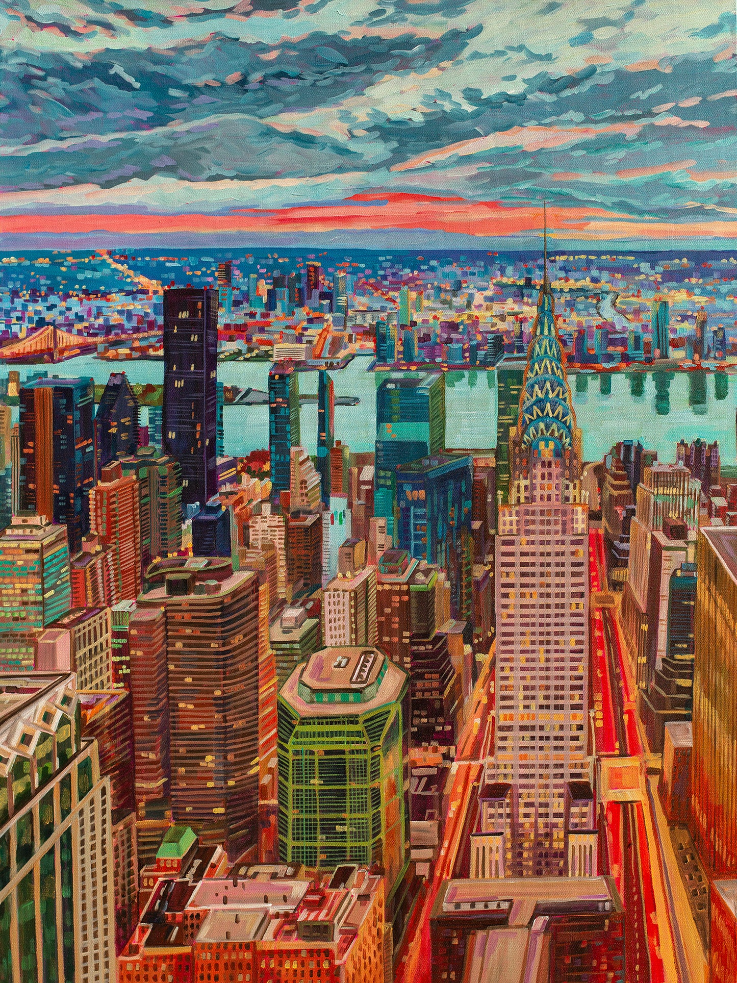 Manhattan Awakening -NYC—Matte Canvas, Stretched, 1.25"