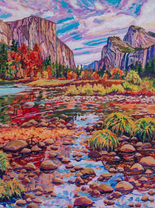 Yosemite Valley in Autumn original painting