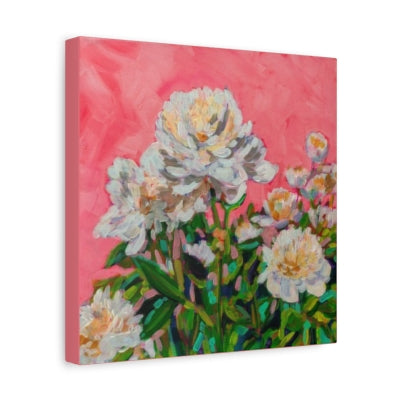 White Peonies—Matte Canvas, Stretched, 1.25"