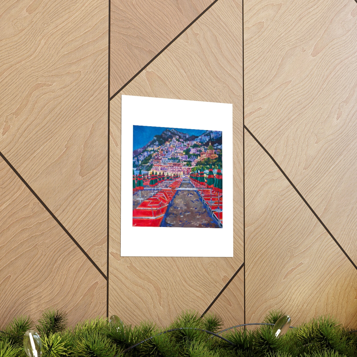 * Positano, Italy at Dusk, Premium Matte Vertical Poster