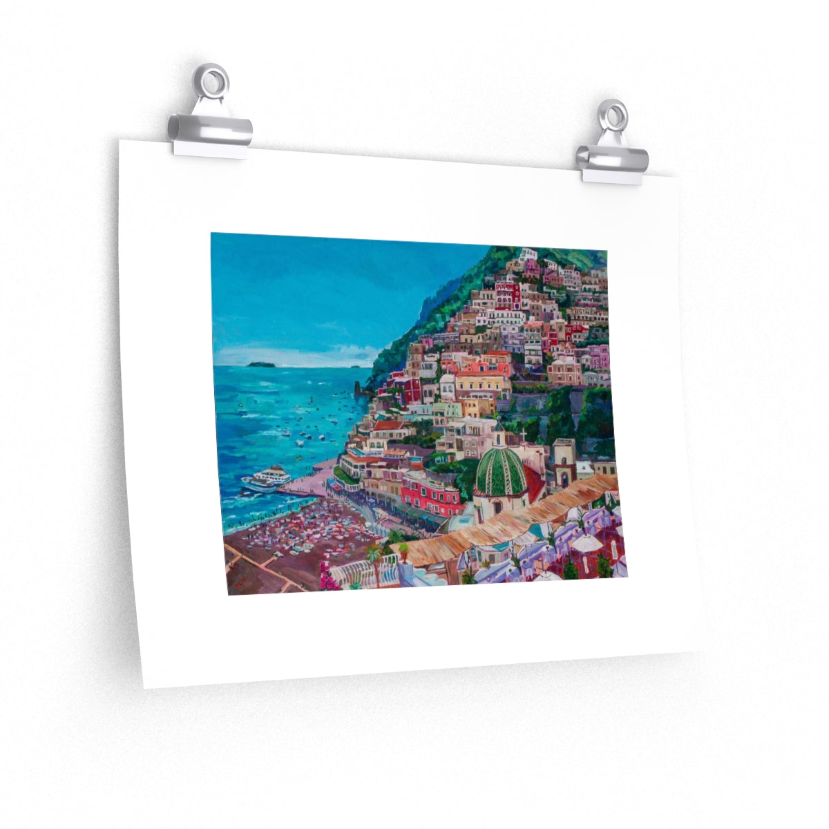 * Summer in Positano, Italy Premium Matte horizontal poster