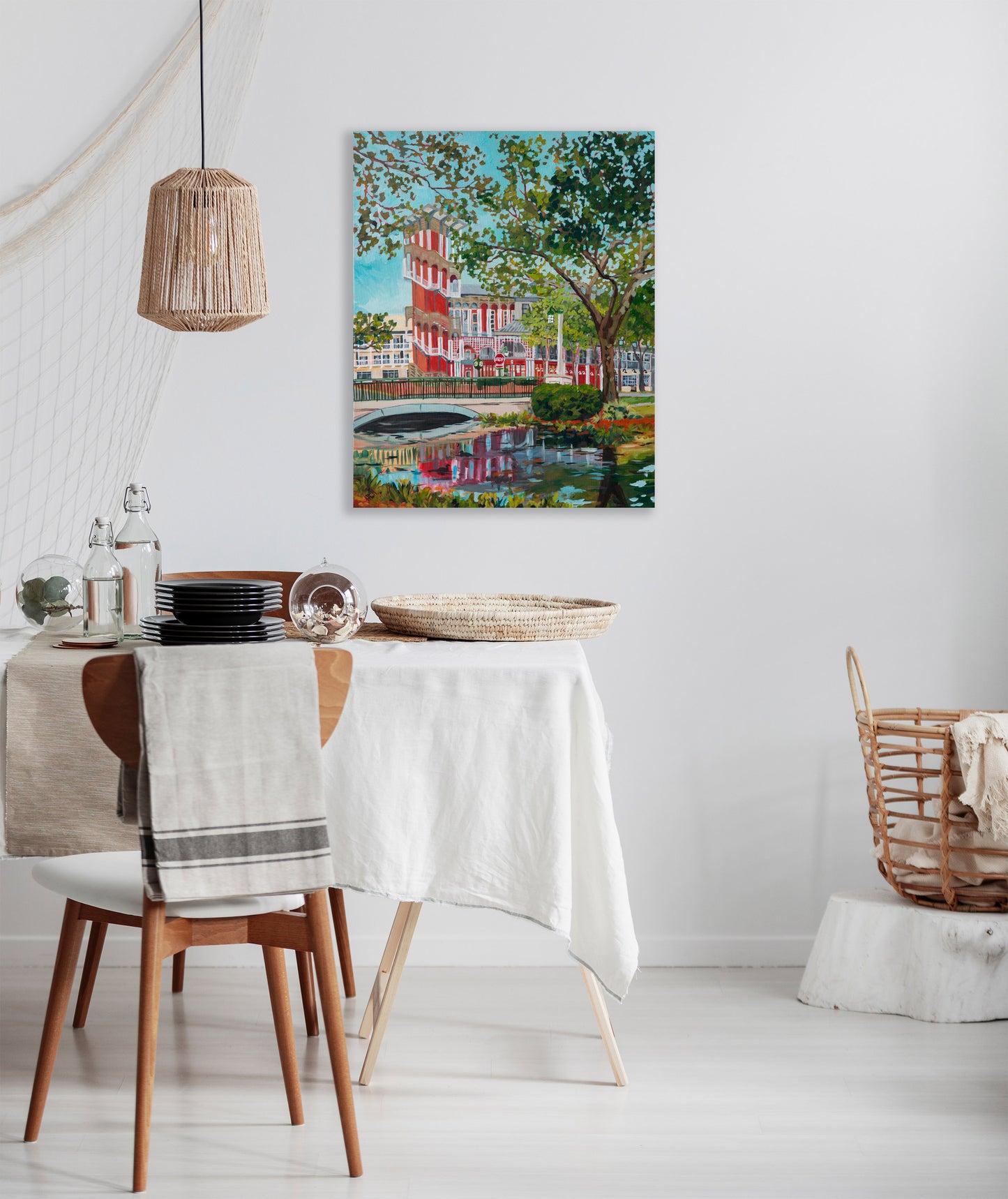 Celebration Florida painting in dining room apartment