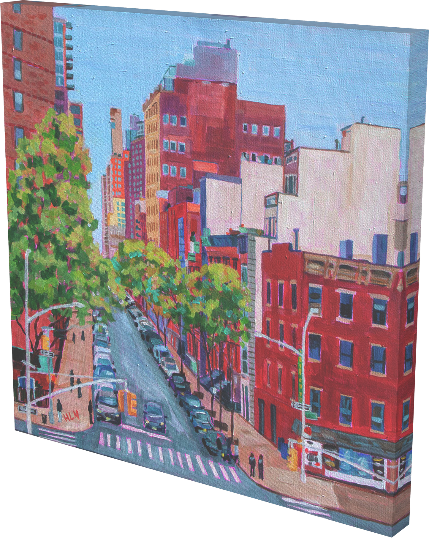 detail of nyc painting