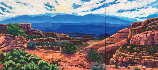 Large triptych of Canyonlands National Park in Southwestern Utah
