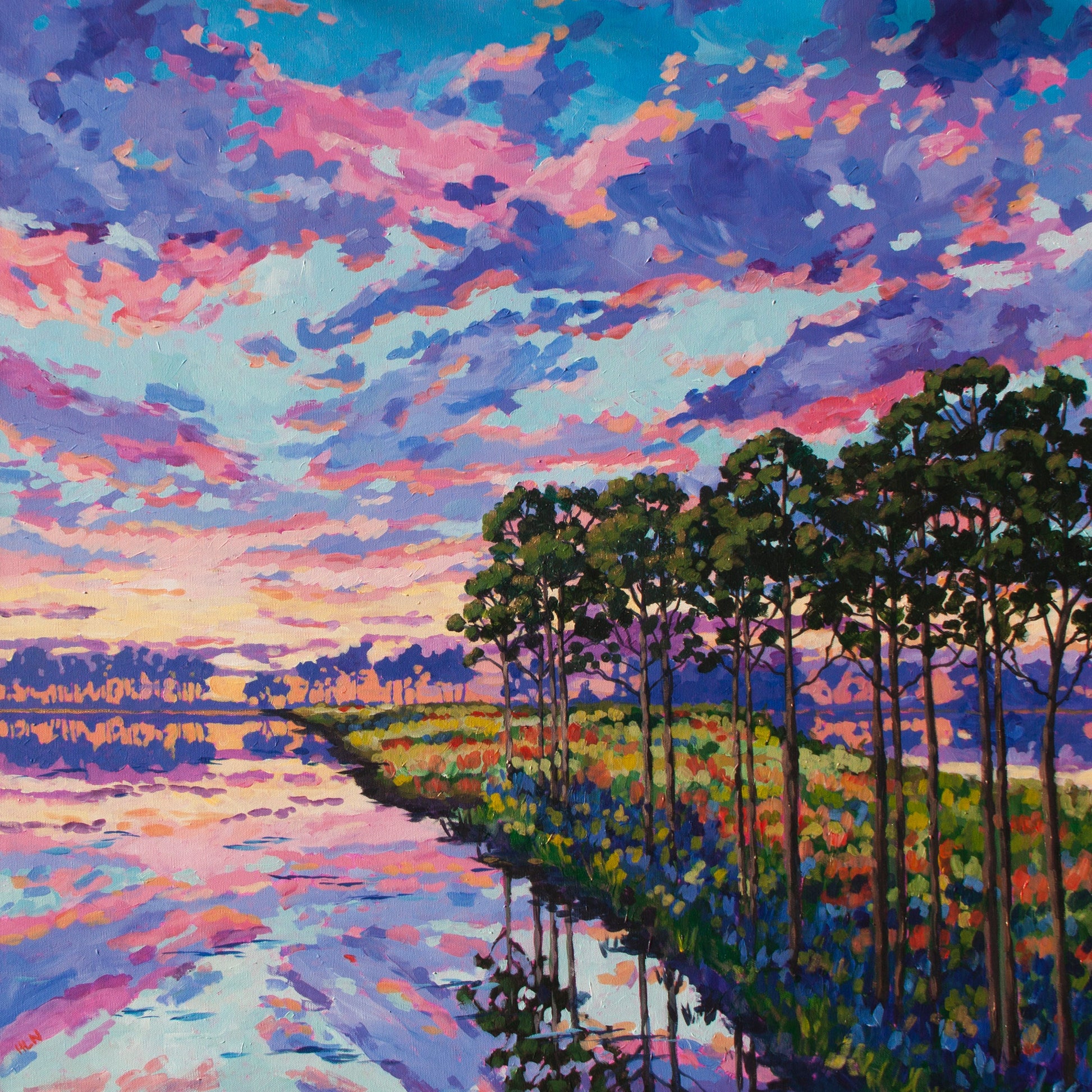 right side of florida wetland painting 