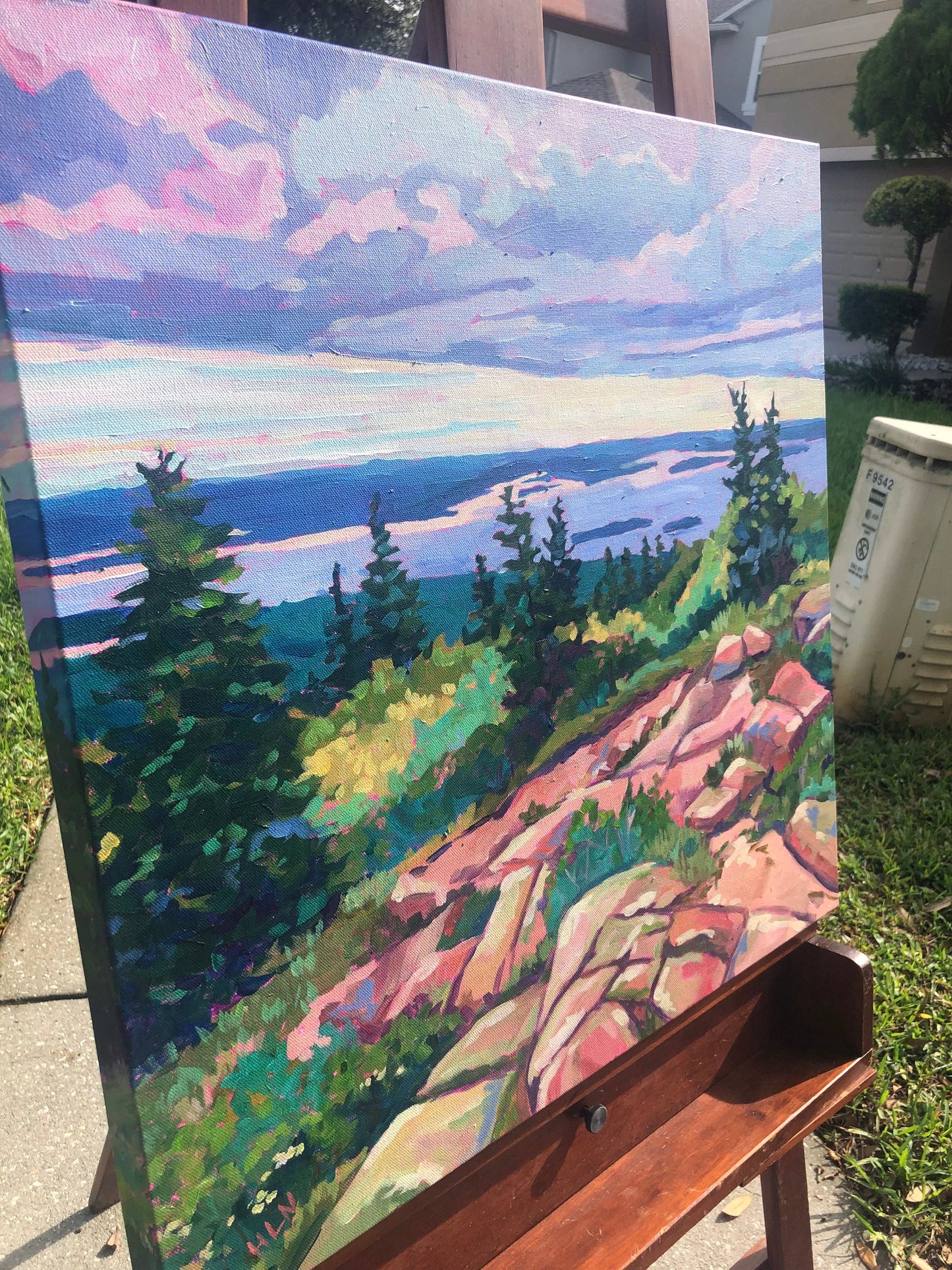 painting above Bar Harbor maine outside 