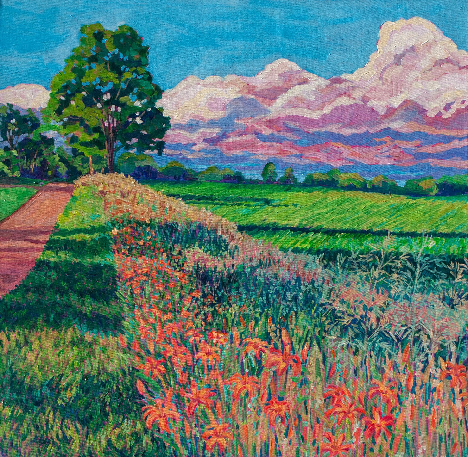 left panel of heartland farm painting