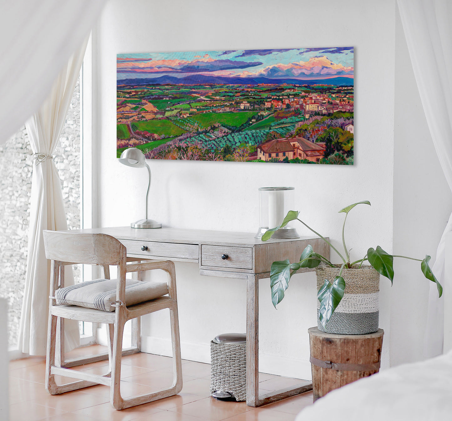 Sunset Umbria Italy painting